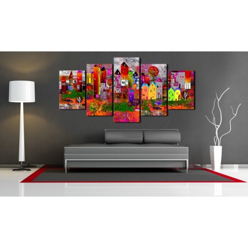 Tablou  Colourful Small Town