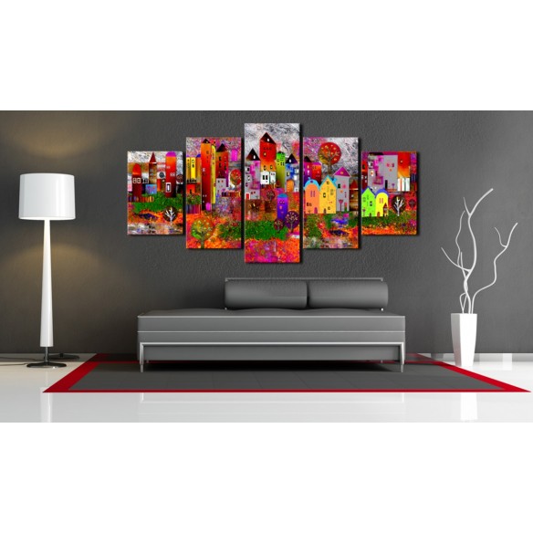 Tablou  Colourful Small Town