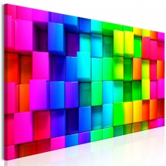 Tablou  Colourful Cubes (5 Parts) Narrow 2