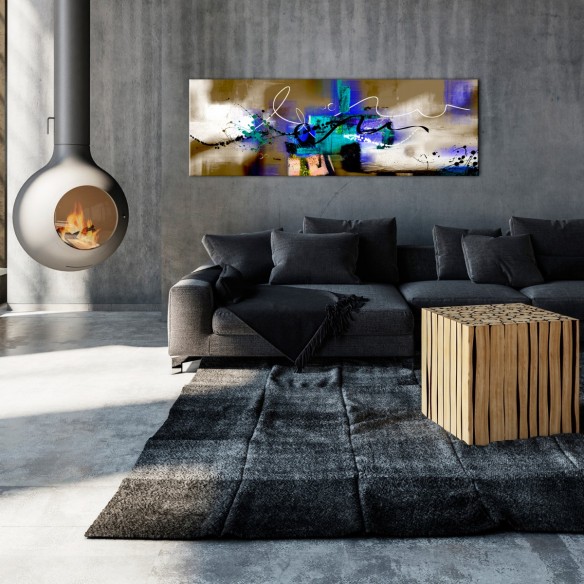 Tablou  Crazy Serpentines (1 Part) Brown Narrow