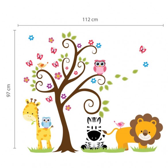 Sticker Animalute Vesele din Jungla V2