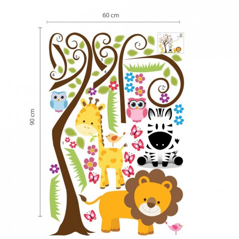 Sticker Animalute Vesele din Jungla V2