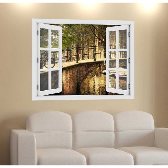 Fereastra cu efect 3D - Amsterdam - 119x93 cm
