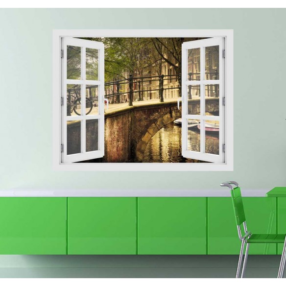 Fereastra cu efect 3D - Amsterdam - 119x93 cm