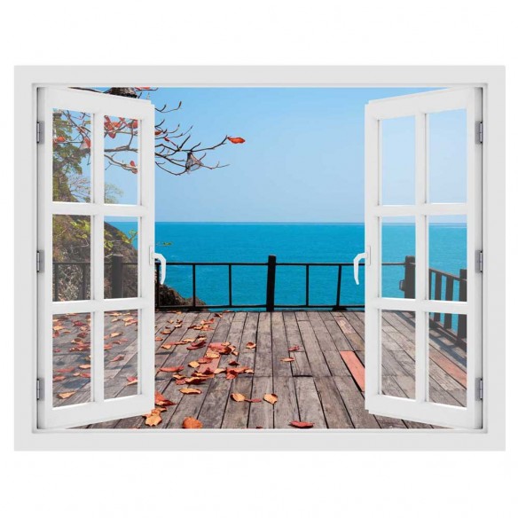 Fereastra cu efect 3D - Terasa spre Ocean - 119x93 cm