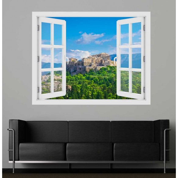Fereastra cu efect 3D - Acropole, Grecia - 119x93 cm