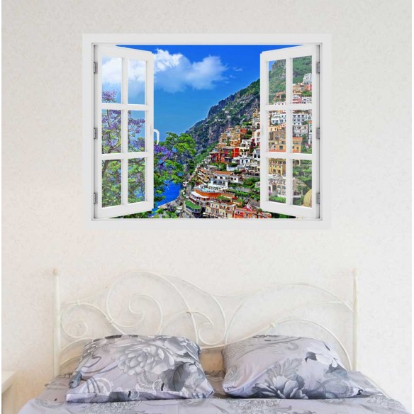 Fereastra cu efect 3D - Positano, Italia - 119x93 cm