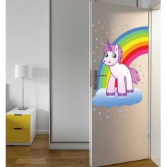 Sticker pentru copii Curcubeu si unicorn 2