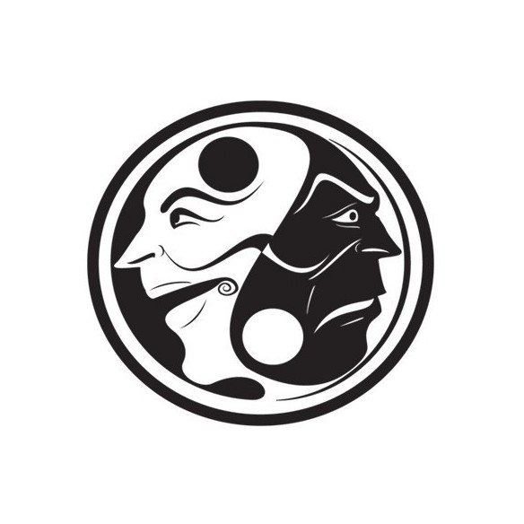 Sticker decorativ Yin & Yang