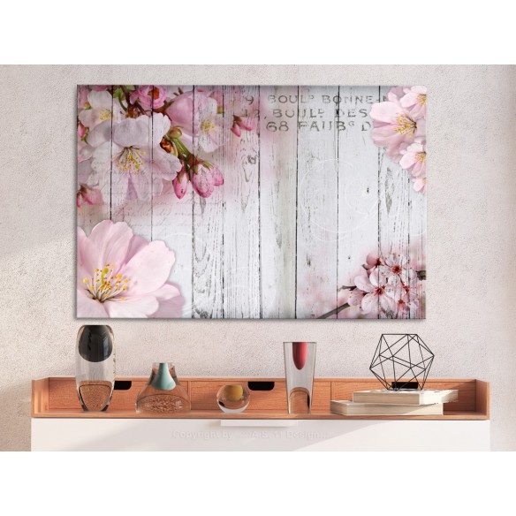Tablou  Flowers on Boards (1 Part) Wide