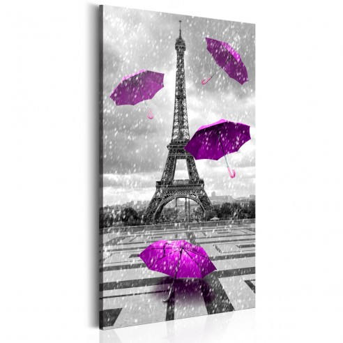 Tablou  Paris Purple Umbrellas