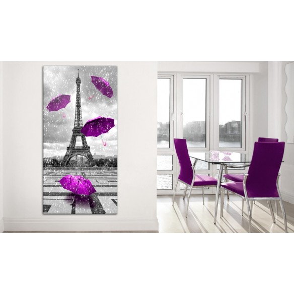 Tablou  Paris Purple Umbrellas