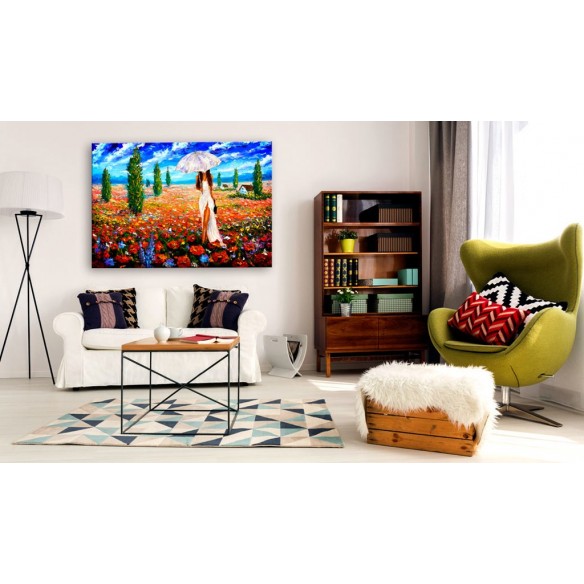 Tablou  Woman with Umbrella