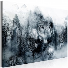 Tablou  Mountain Predator (1 Part) Wide Black and White