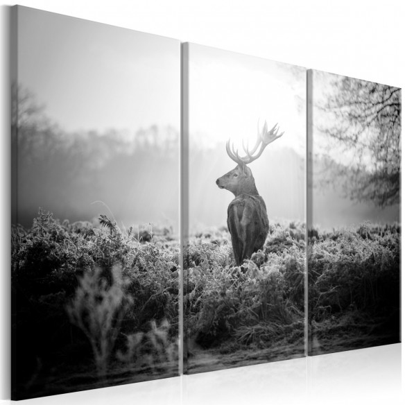 Tablou  Black and White Deer I