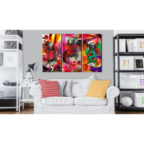 Tablou  Crazy Monkeys  triptych