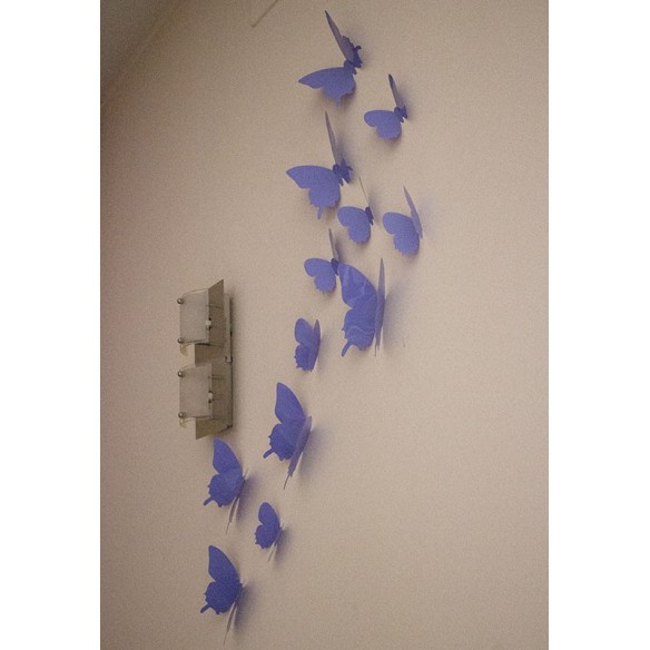 12 Fluturi 3D Violet Lavanda