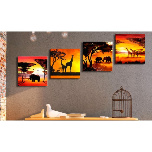 Tablou  African Animals (4 Parts)