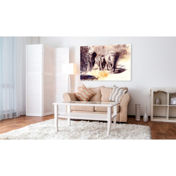 Tablou  Watercolour Elephants