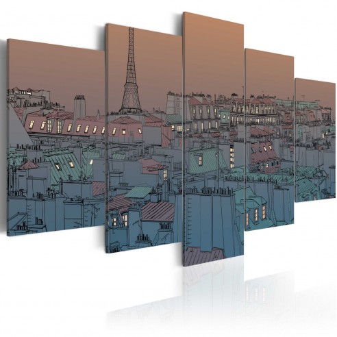 Tablou  Paris  the darkness falls