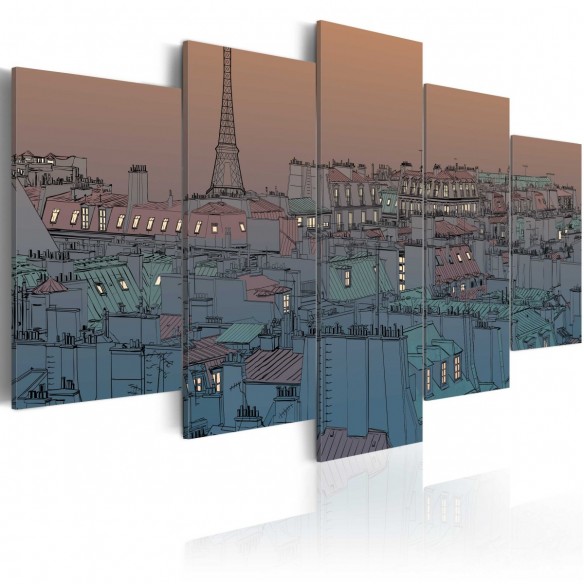 Tablou  Paris  the darkness falls