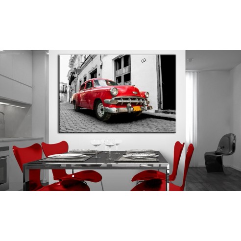 Tablou  Cuban Classic Car (Red)