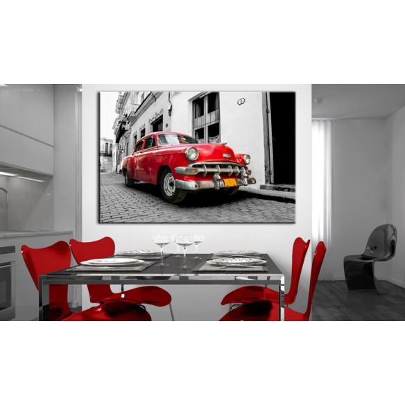 Tablou  Cuban Classic Car (Red)