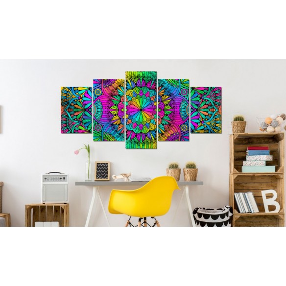 Tablou  Mandala Peacock Feathers