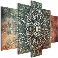 Tablou  Center (5 Parts) Wide Green