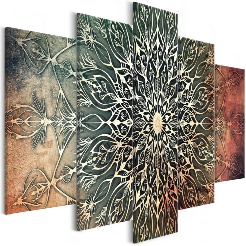 Tablou  Center (5 Parts) Wide Green