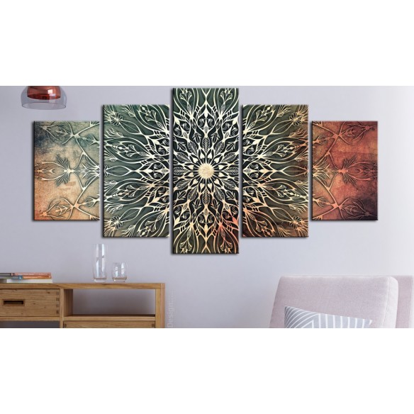 Tablou  Center (5 Parts) Wide Green
