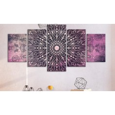 Tablou  Center (5 Parts) Wide Pink 2