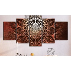 Tablou  Hypnosis (5 Parts) Orange Wide 2