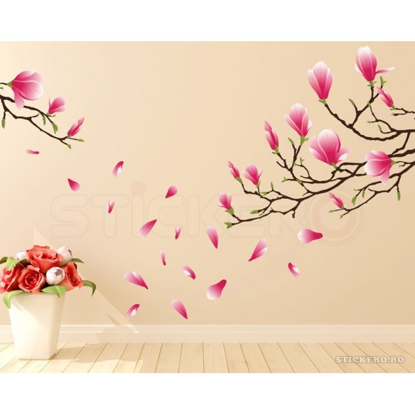 Crengute de magnolie - sticker decorativ