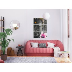 Tablou  Buddha and Flower (3 Parts) Vertical 2