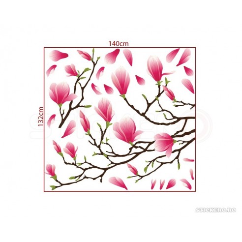 Crengute de magnolie - sticker decorativ