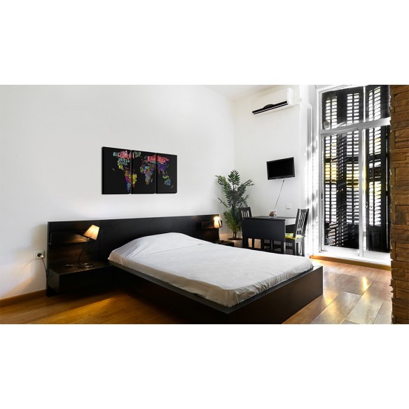 Tablou  Text map of the World