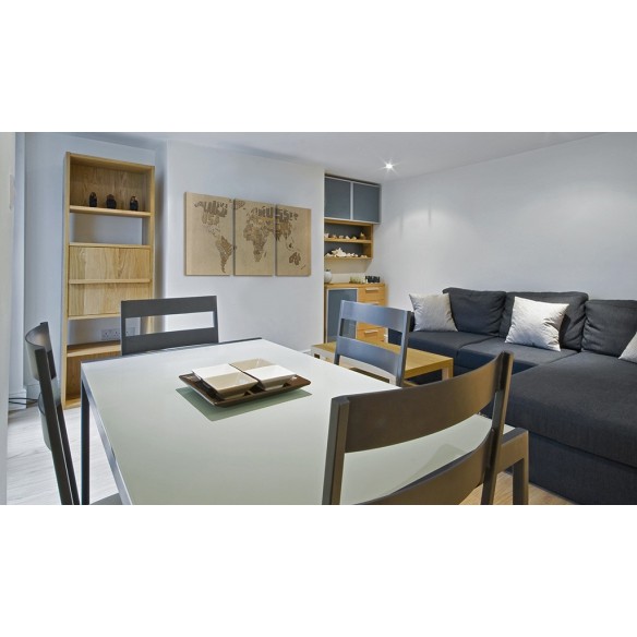 Tablou  The world map in beige and brown