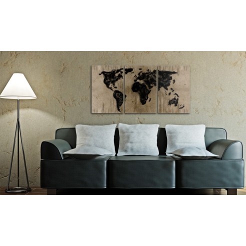 Tablou  Inky map of the World