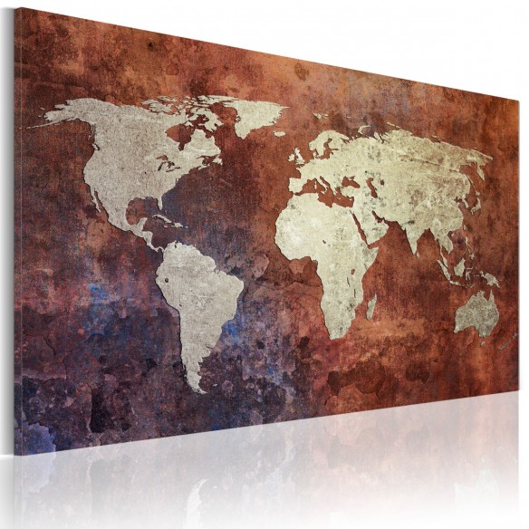 Tablou  Rusty map of the World