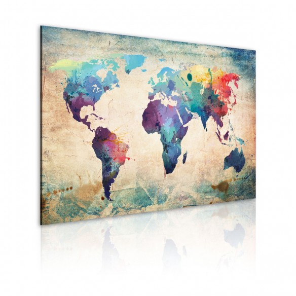 Tablou  Rainbowhued map