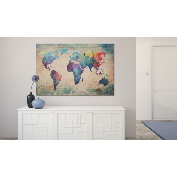Tablou  Rainbowhued map