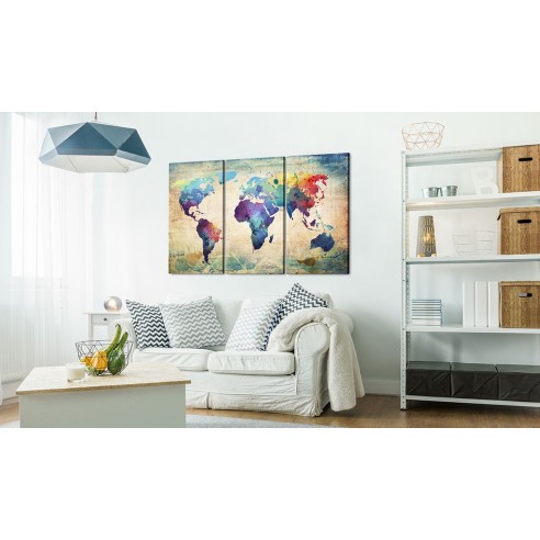 Tablou  Rainbow Map (triptych)
