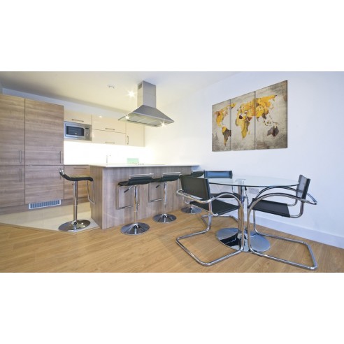 Tablou  Sunny continents  triptych