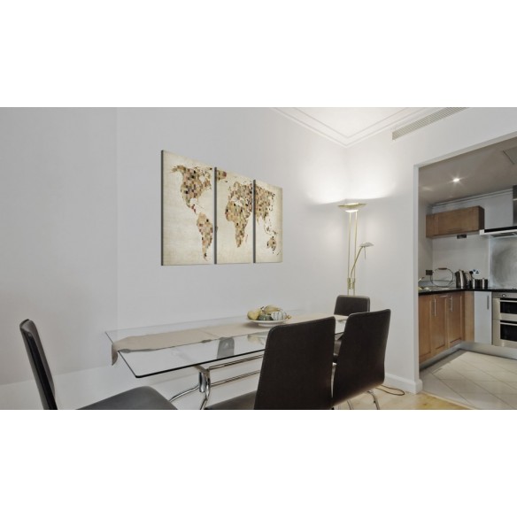 Tablou  The World map  squares