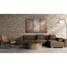 Tablou  Map of Great Britain  triptych 2