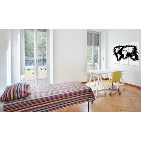 Tablou  Monochromatic map of the World  triptych