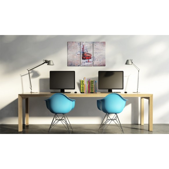 Tablou  Around the Great Britain by Routemaster  triptych