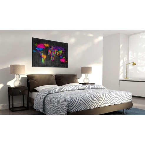 Tablou  The map of the World  Italian names of countries