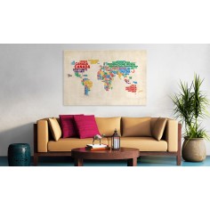 Tablou  Italian names of countries in vivid colors 2